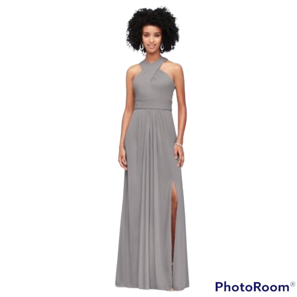 NWT Rose Quartz David’s Bridal chiffon dress